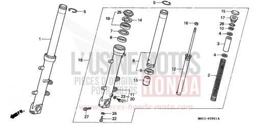 FRONT FORK (CBR1000FK) CBR1000FK de 1989